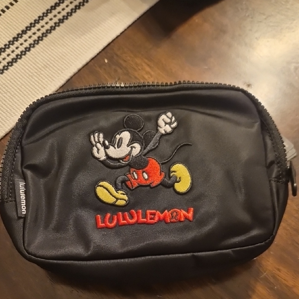 Sold!!! lululemon athletica Black and Red Mini Bag with Mickey Mouse